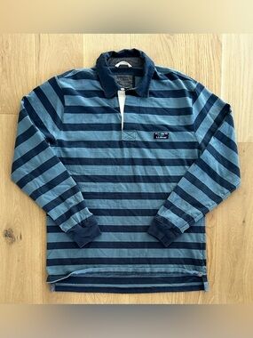 LL Bean Striped Rugby Shirt - Size Medium Regular